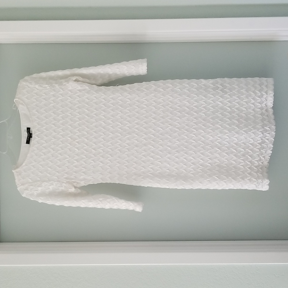 Sharagano White Bodycon Dress Size 4